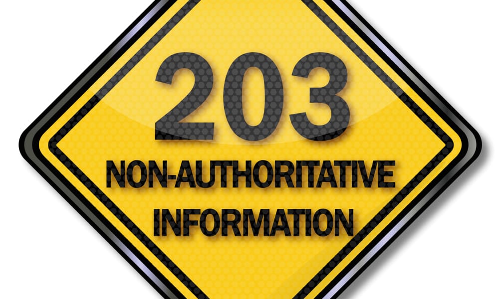 203 Non Authoritative Information