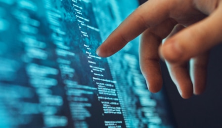 Auswertung der Zahlen auf einem Bildschirm