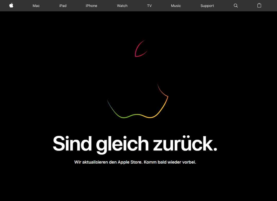 Apple scheint neue Produkte in den Apple Store eunzupflegen