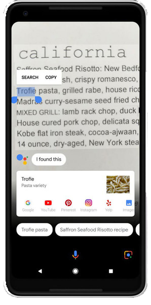 Mit der App Google Lens macht die Suchmaschine den ersten Schritt in Richtung Visual Search.