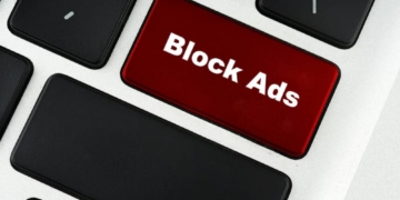 Block Ads Taste auf Tastatur