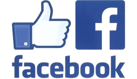 Facebook Logo und Daumen