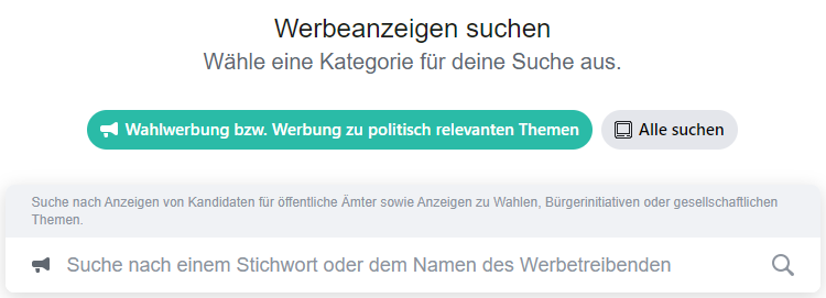 Facebook Werbebibliothek