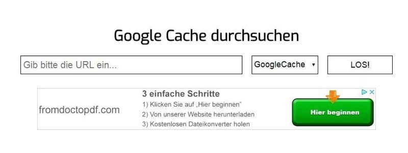 Google Caching-Tool