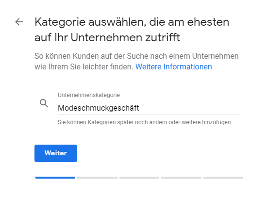 Google My Business Kategorie
