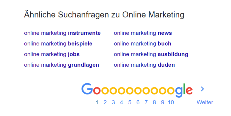 Google Screenshot ähnliche Suchbegriffe