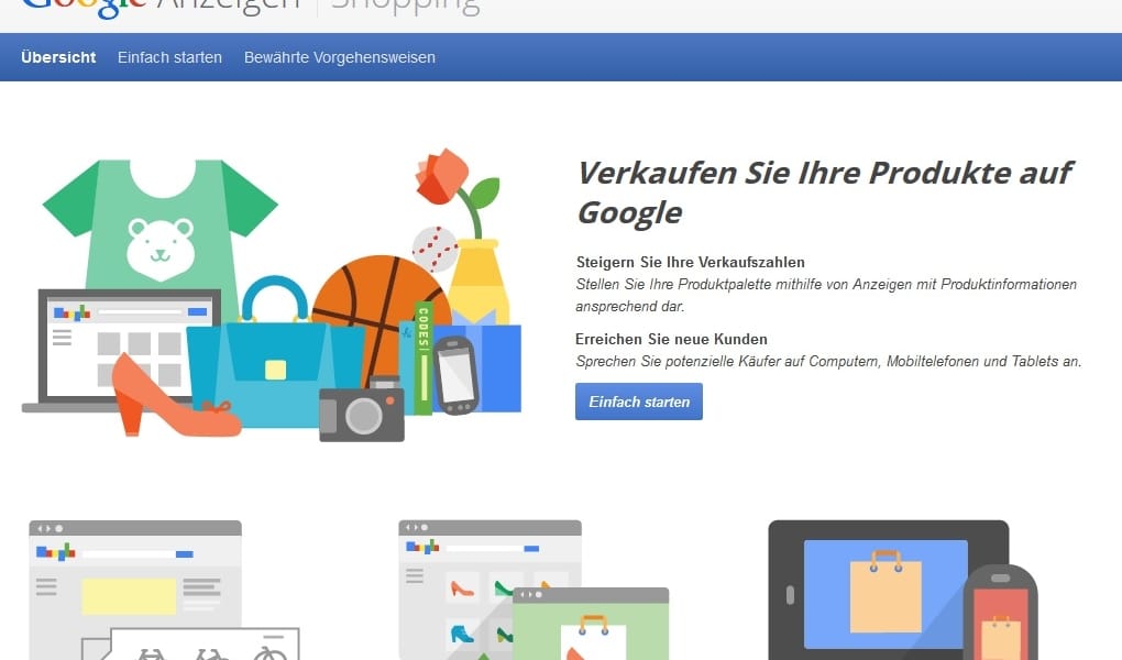 Google Shopping anmelden