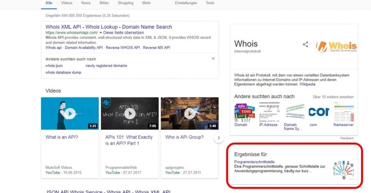 Neues Feld in den Google SERPs (Desktop)