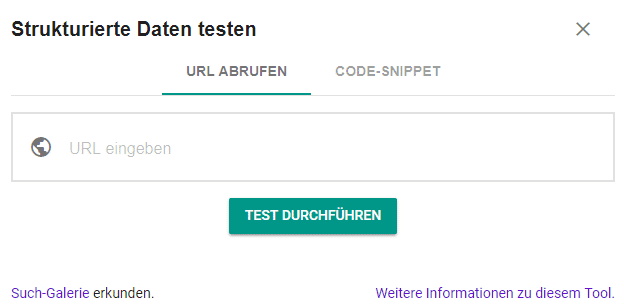 Google Testtool Screenshot