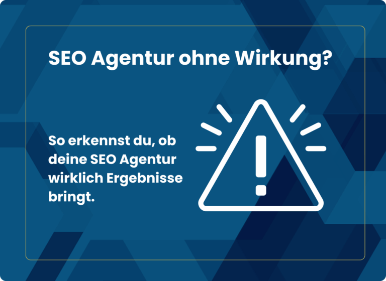 SEO Agentur bringt keine Ergebnisse