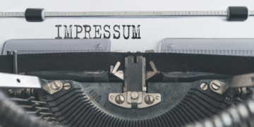 Impressum Schreibmaschine
