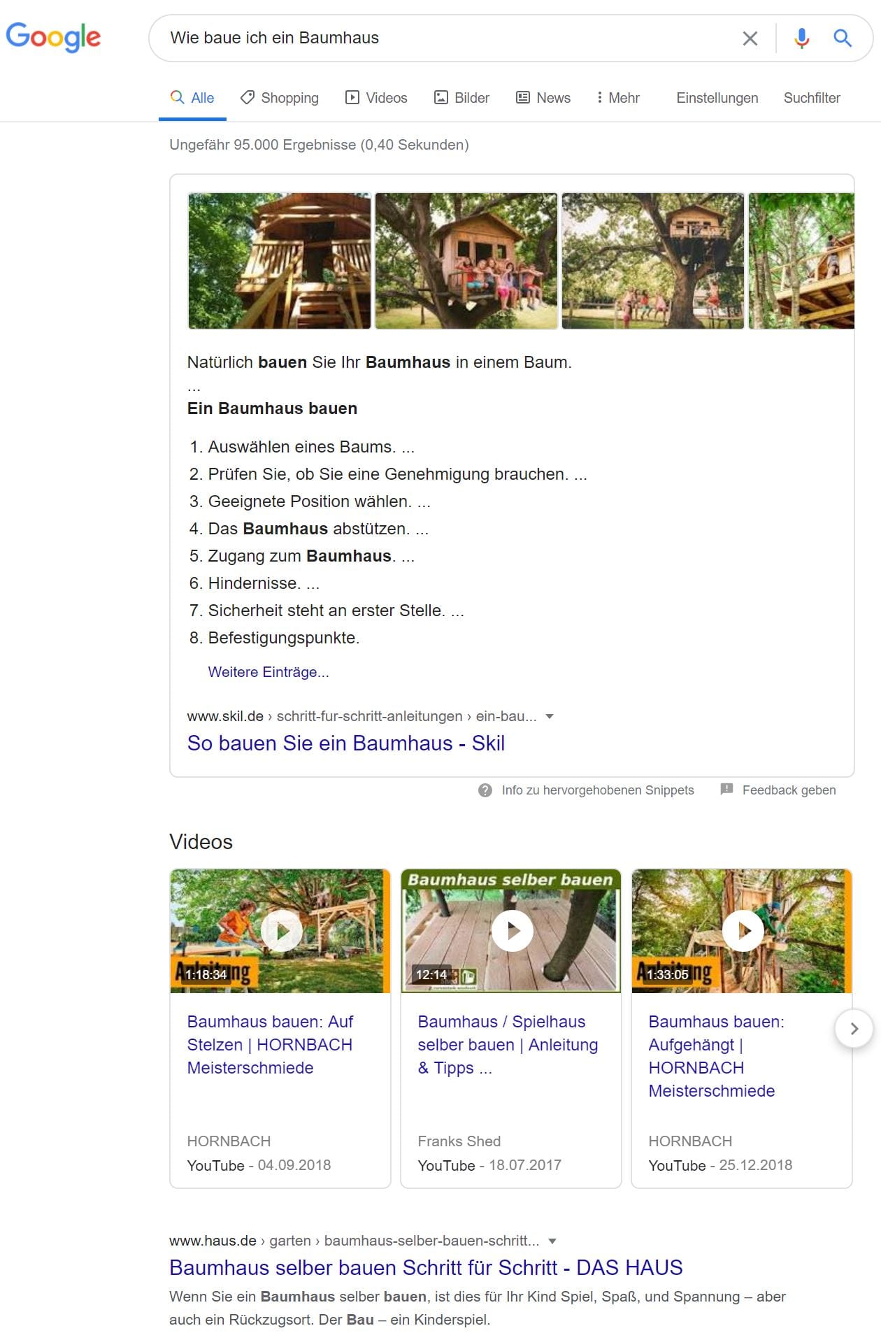 Informative-Suchanfrage Beispiel