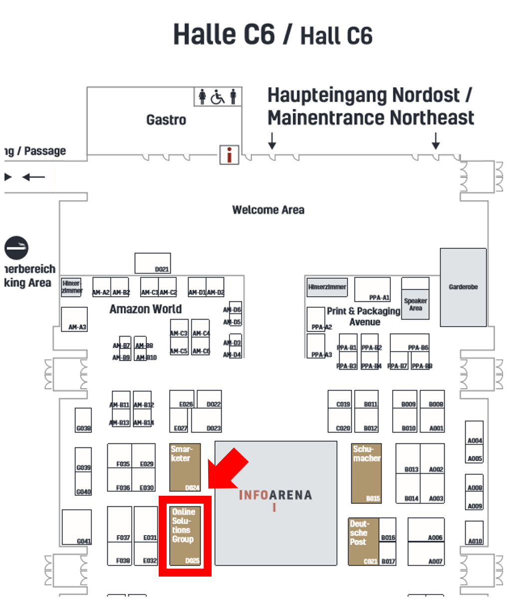 Lageplan der Internet World Expo Online Solutions Group GmbH