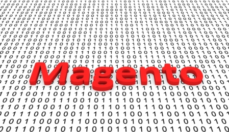 Coverbild Magento in Lettern vor Zahlencode-Hintergrund