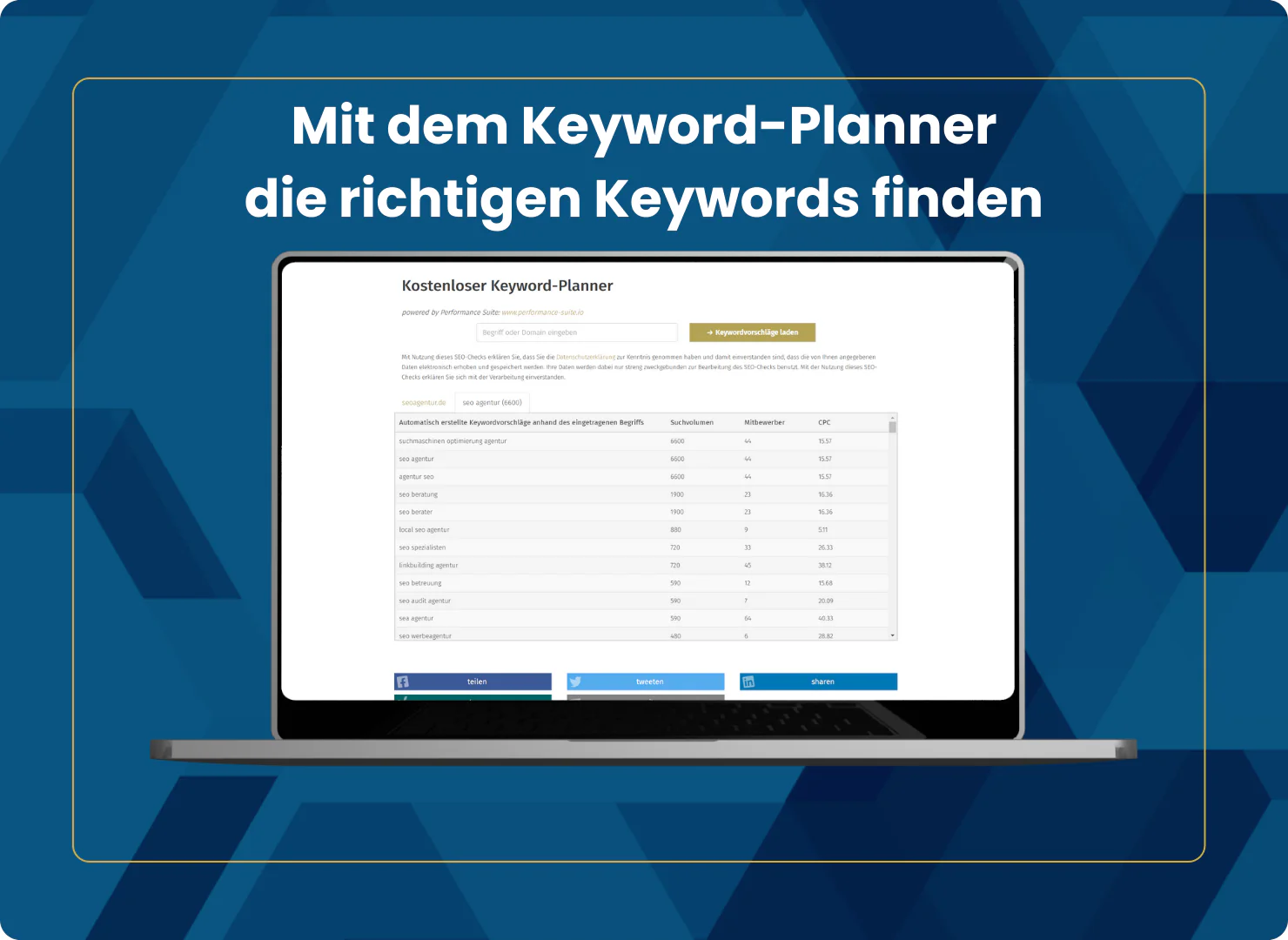 Mit dem Keyword-Planner die richtigen Keywords finden