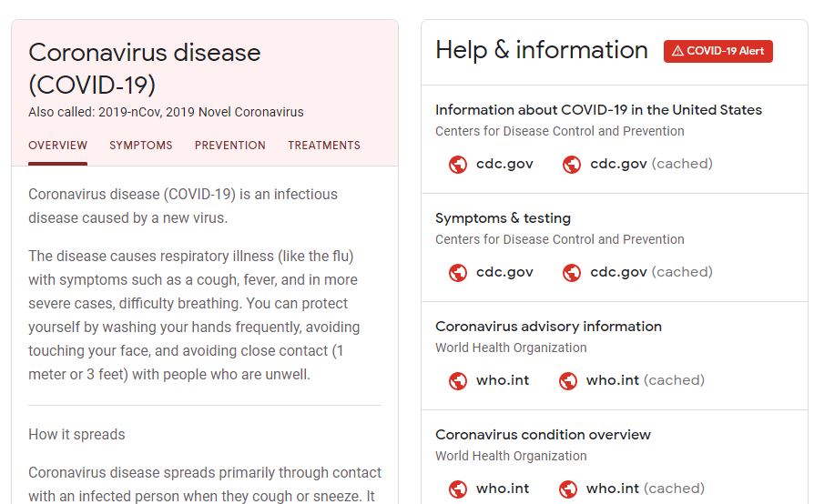 Neue Infoseite zu Covid-19