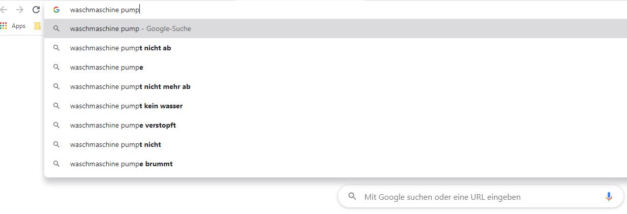 Google Automatische Suche