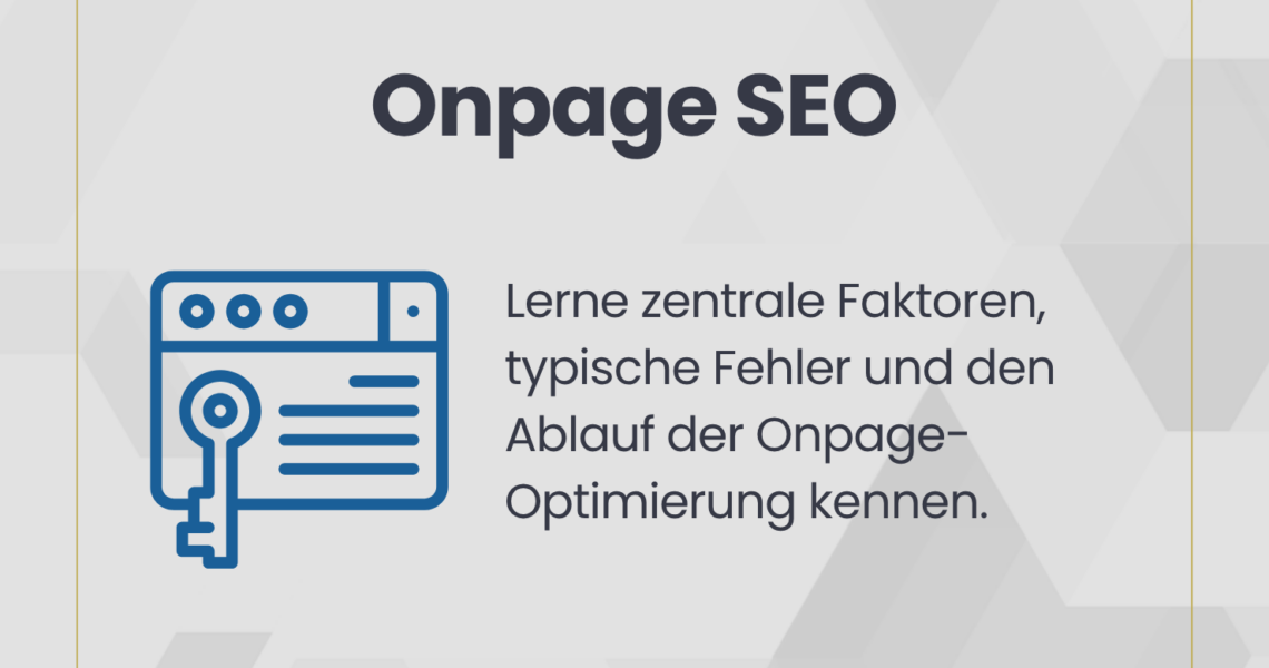 Onpage SEO Optimierung