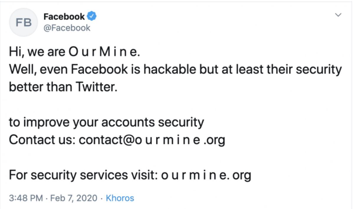 OurMine entführt Twitter-Account von Facebook