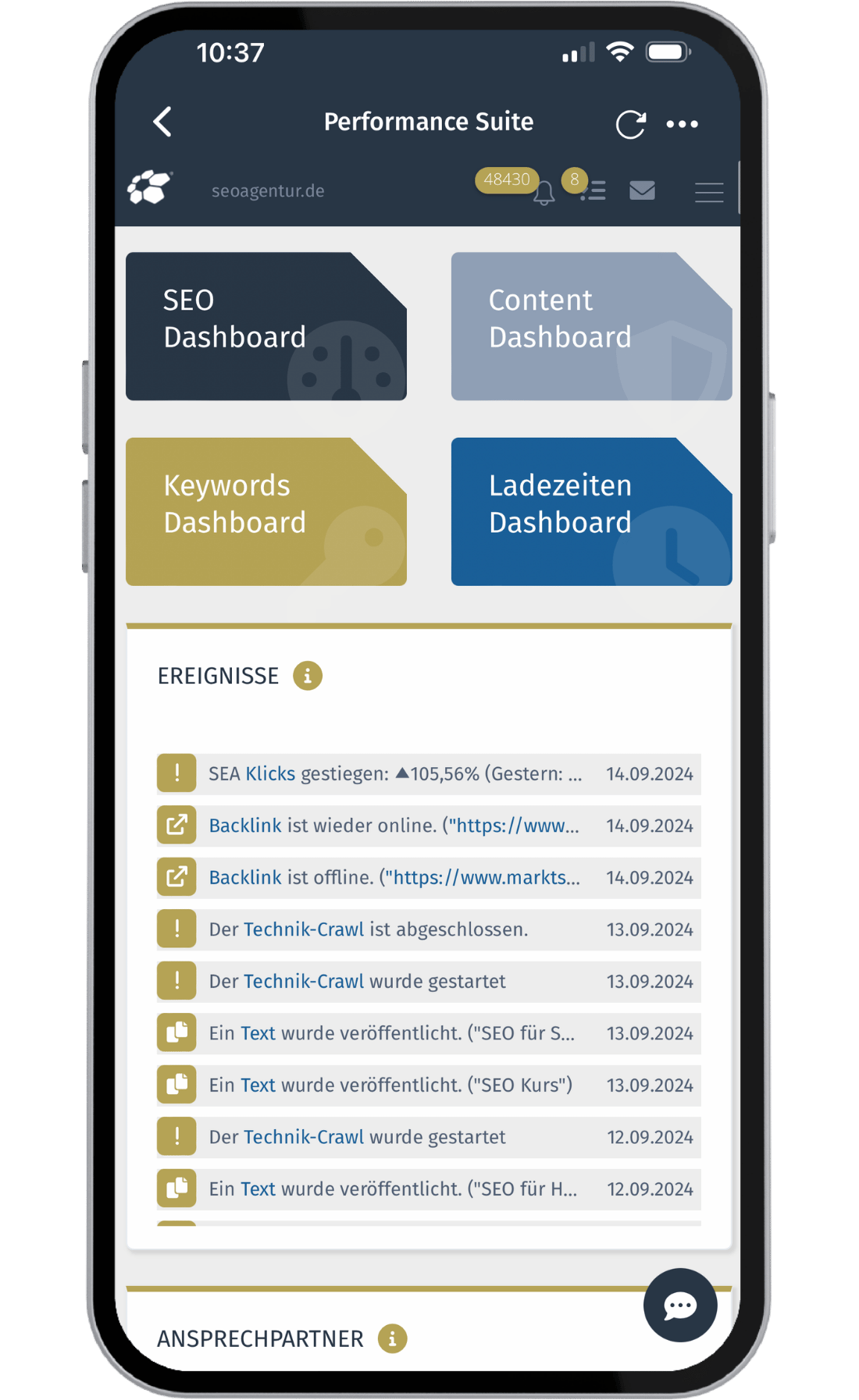 Performance Suite Dashboard