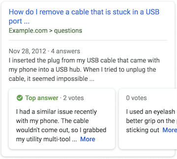 Q&A Rich Snippet in den Google SERPs