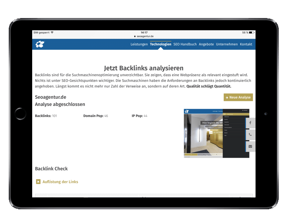 SEO Backlinkanalyse