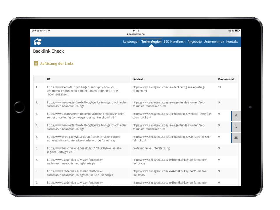 SEO Backlinkanalyse Wettbewerber