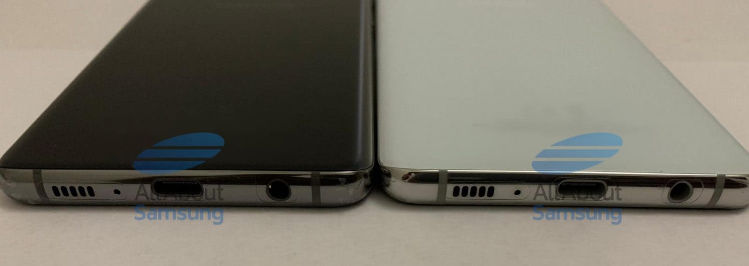 Samsung Galaxy S10 und S10 Plus in der Ansicht der Anschlüsse