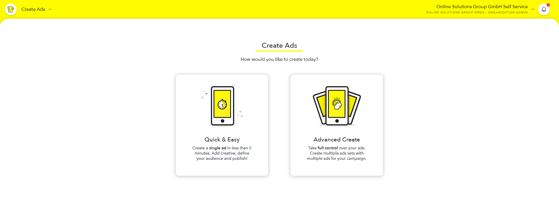 Snapchat Ad Manager Create Ads