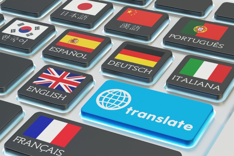 Tastatur mit Übersetzungen