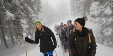 die OSG beim Schneeschuhwandern