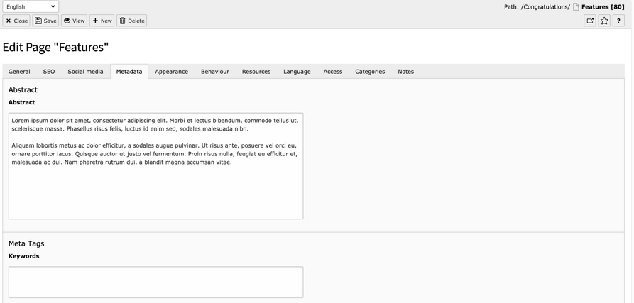 Typo3 SEO Meta Description