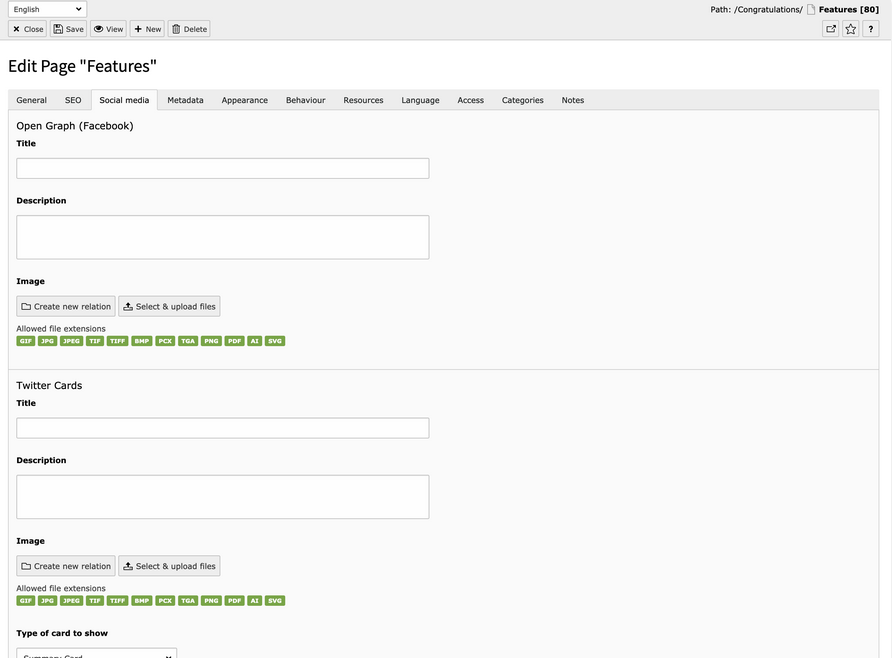 Typo3 SEO Social Media