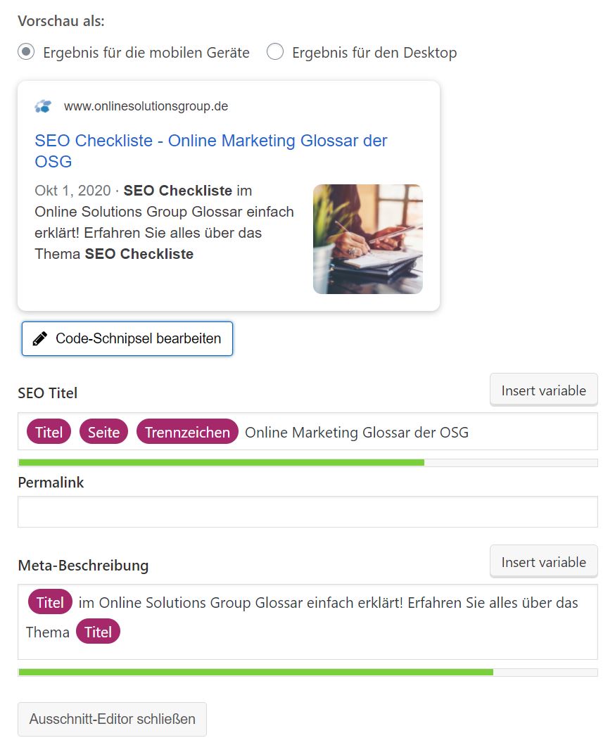 Yoast Plugin