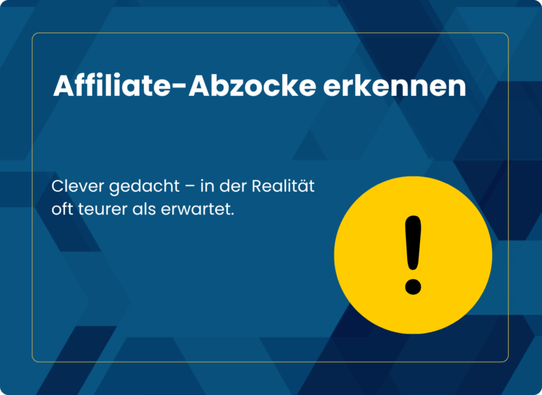 Affiliate-Abzocke erkennen