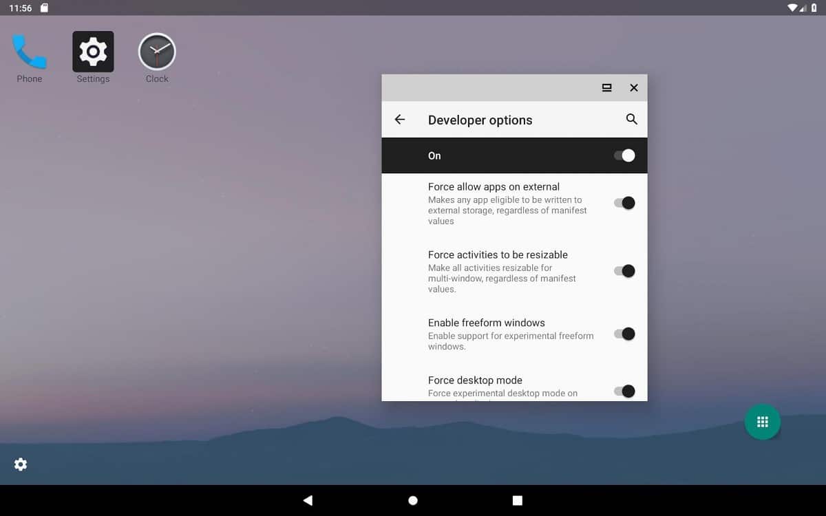 android q desktop