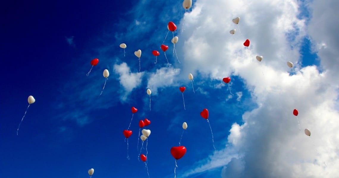 Ballons Herz Himmel