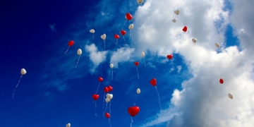 Ballons Herz Himmel