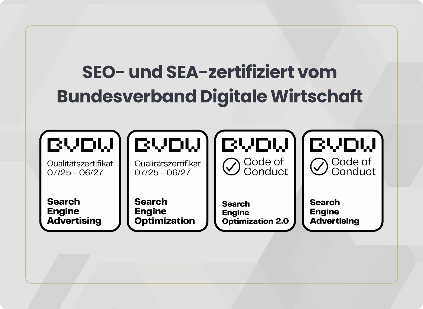 SEO und SEA Zertifikat vom BVDW