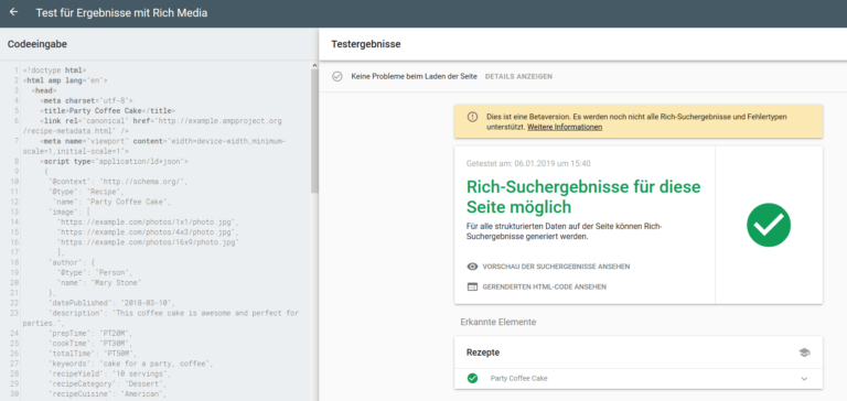 Das Rich Results Testing-Tool von Google unterstützt ab jetzt eine Editierfunktion für Codes