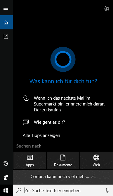 Cortana Glossar