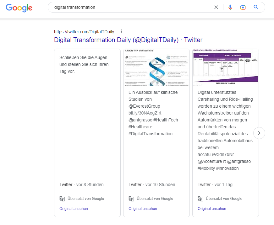 Twitter Featured Snippet