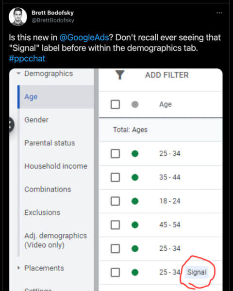 google ads signal