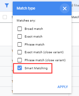 Google Ads Smart Matching