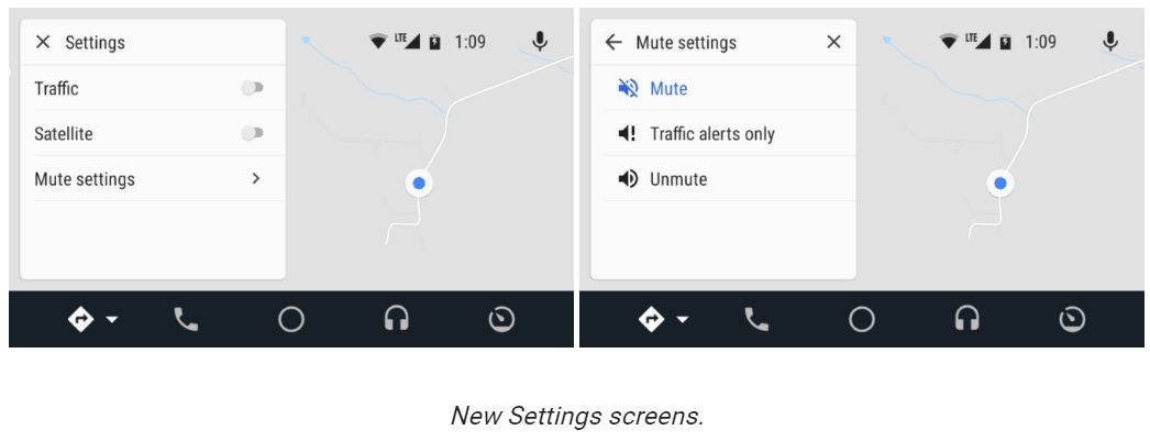 google maps settings