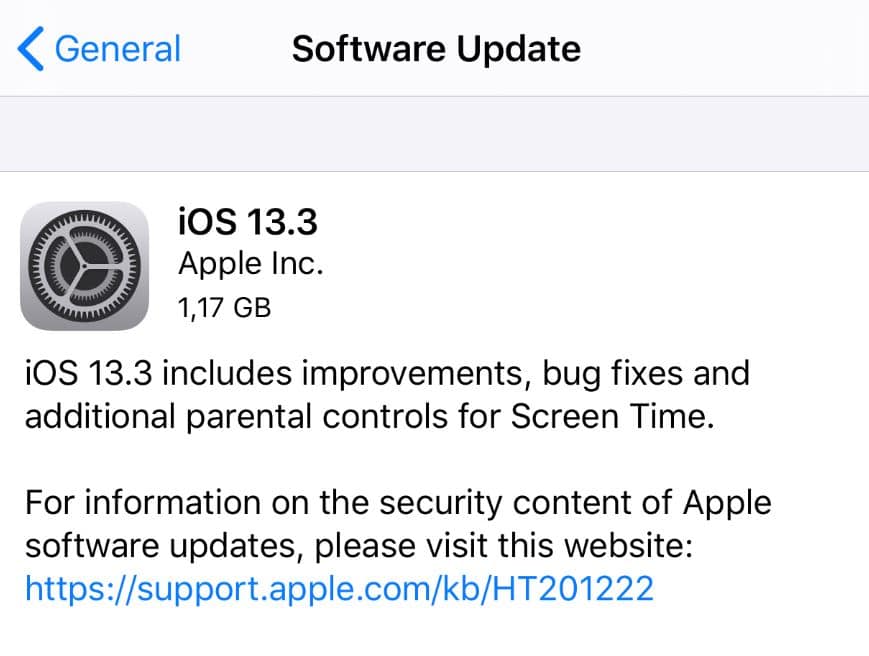 iOS 13.3.