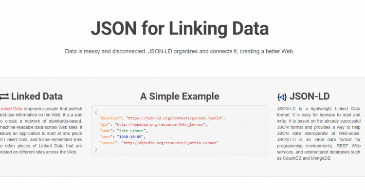 Screenshot von JSON-LD