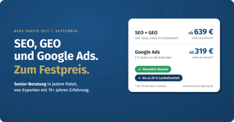 SEO GEO SEA zum Festpreis