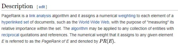 PageRank Wikipedia