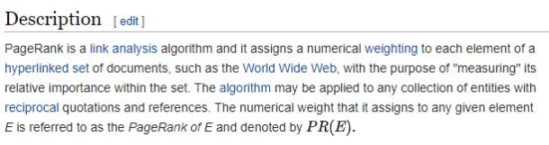 PageRank Wikipedia